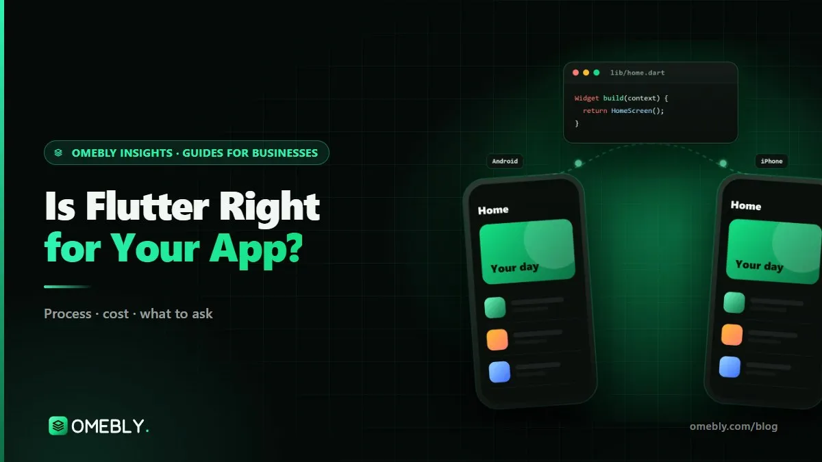 A founder comparing a Flutter app running on an Android phone and an iPhone side by side