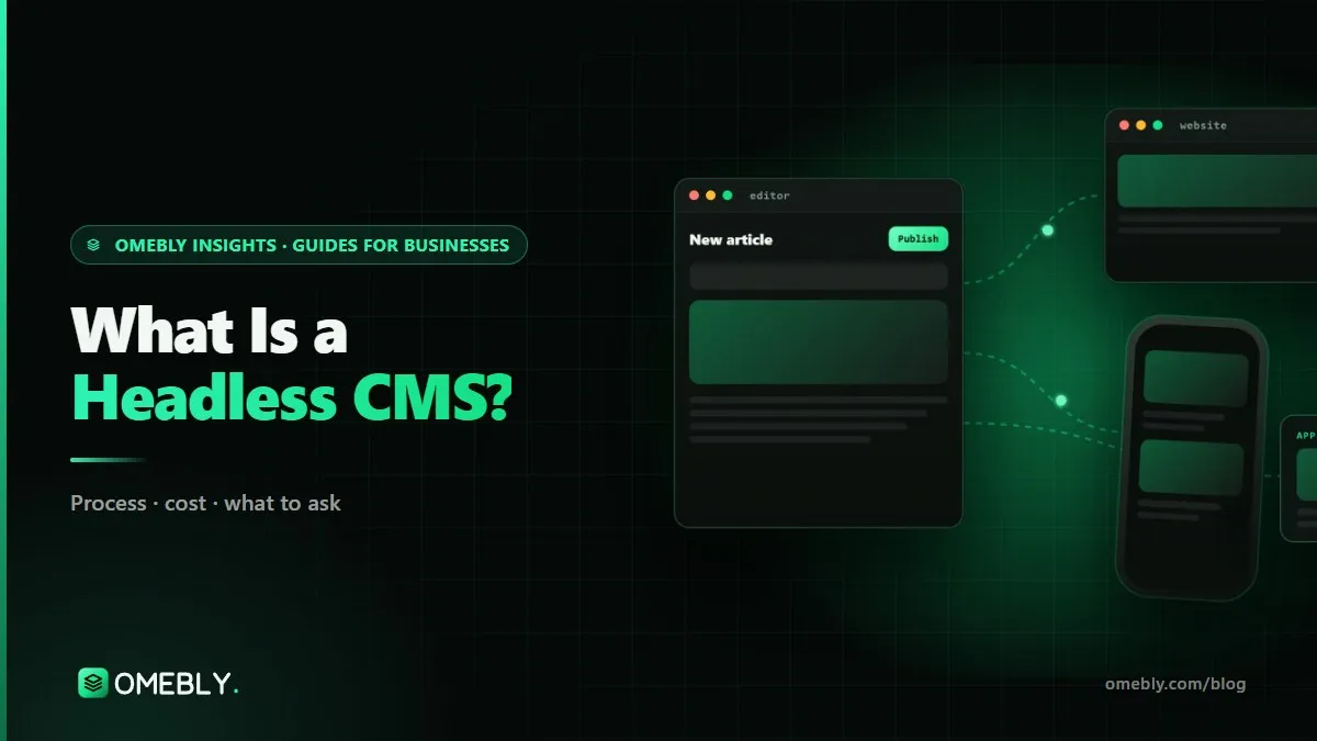 One content editor panel sending the same article to a website, a phone app and a shop screen