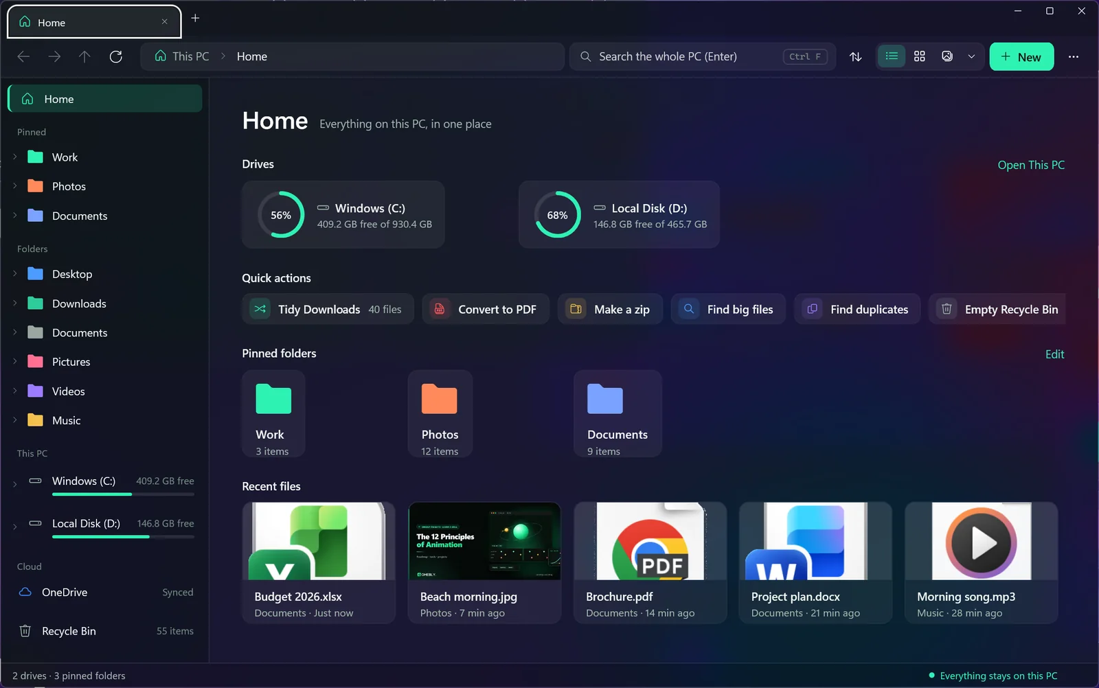 Omebly Explorer on Windows